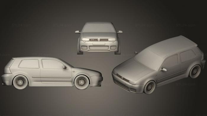 Автомобили и транспорт (Golf R32, CARS_0197) 3D модель для ЧПУ станка